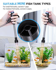 SEAOURA gravel vacuum filter-basket-net protects fish and gravel during siphoning