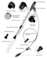 SEAOURA gravel vacuum no-noise-design operates quietly for peaceful tank maintenance