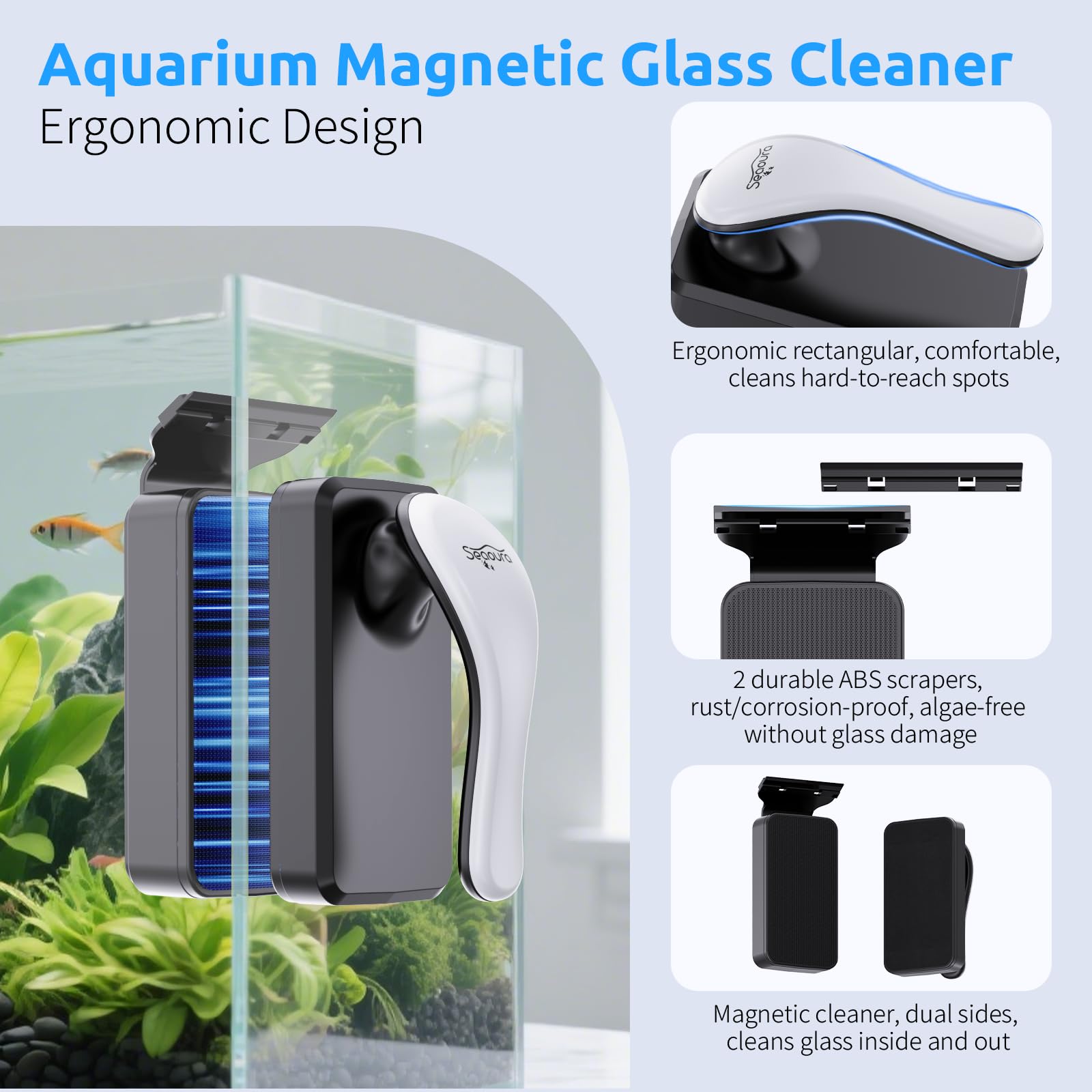 SEAOURA cleaner buoyant float helps retrieve the inner brush without sinking.