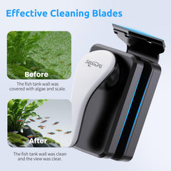 SEAOURA ergonomic contoured handle provides comfortable grip during weekly tank cleaning.