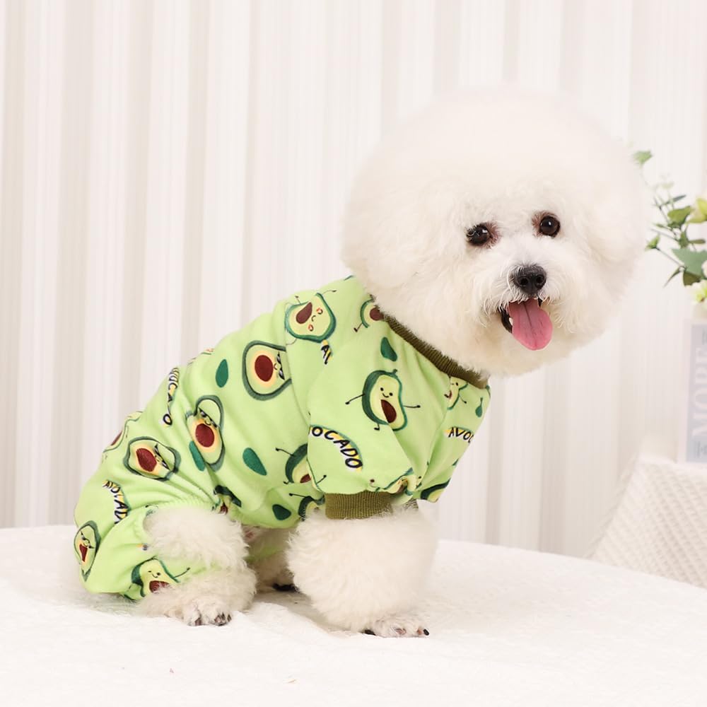 Sebaoyu avocado dog pajamas suitable for all seasons on a dog