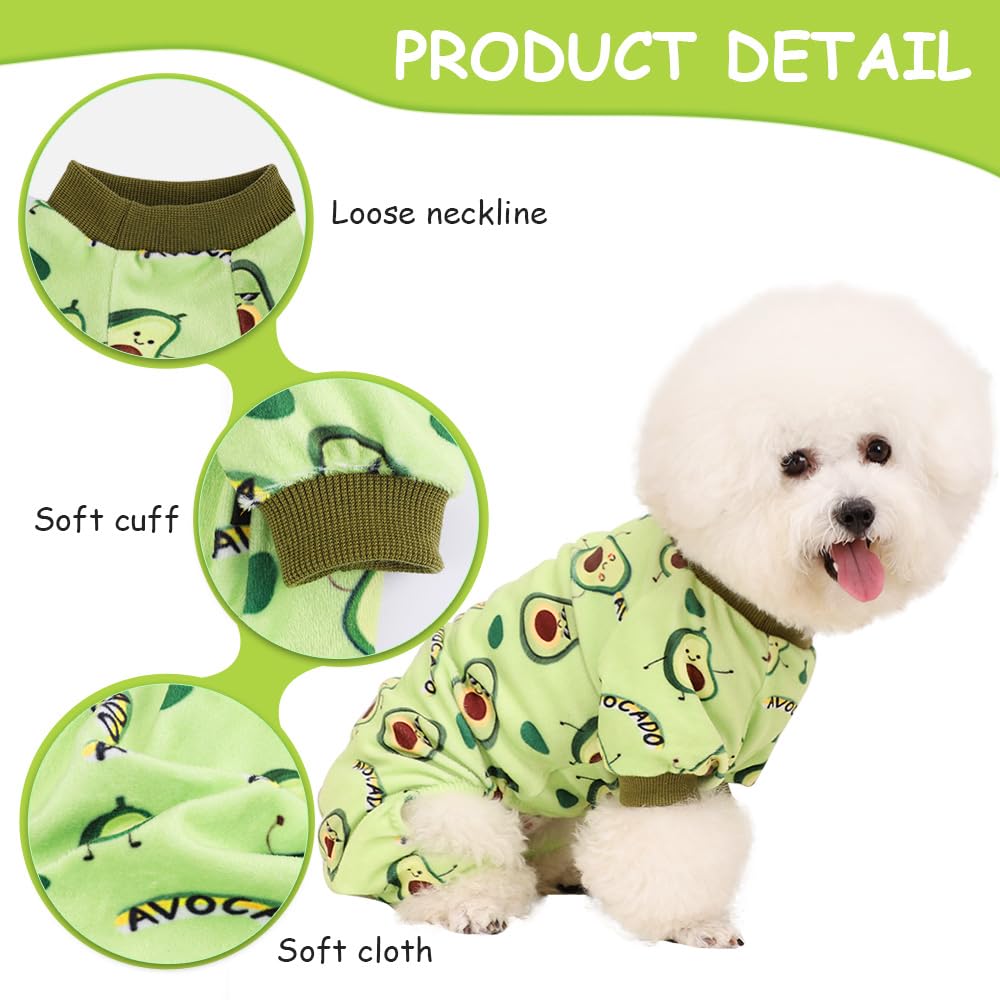 Sebaoyu avocado dog pajamas elastic front belly band supports comfortable wear