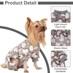 Sebaoyu flannel fleece warm dog pajamas for indoor comfort