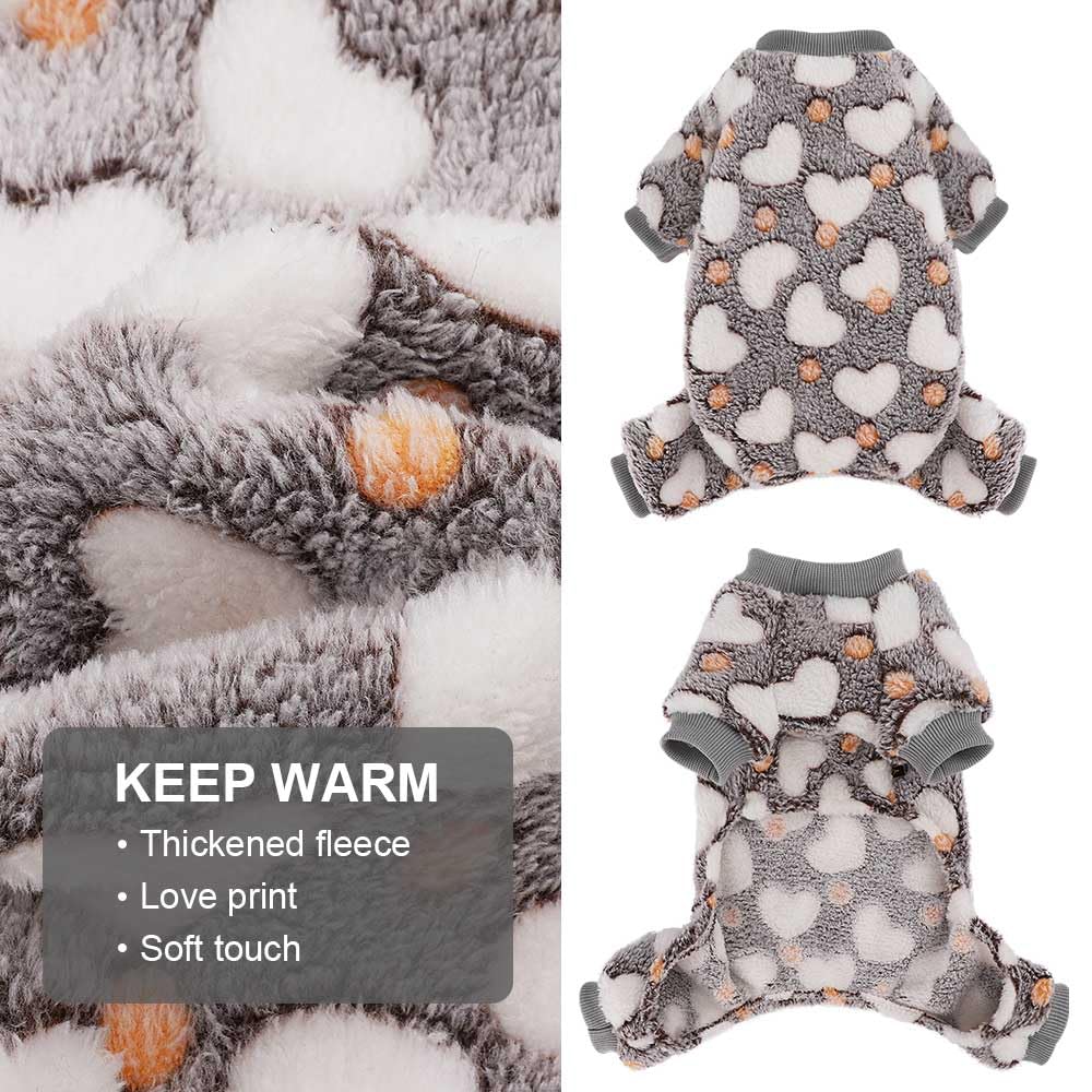 Sebaoyu four-legs warm dog jumpsuit covers body for cold days