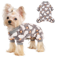 Sebaoyu love plaid dog sweater in gray for small dogs, cozy warmth
