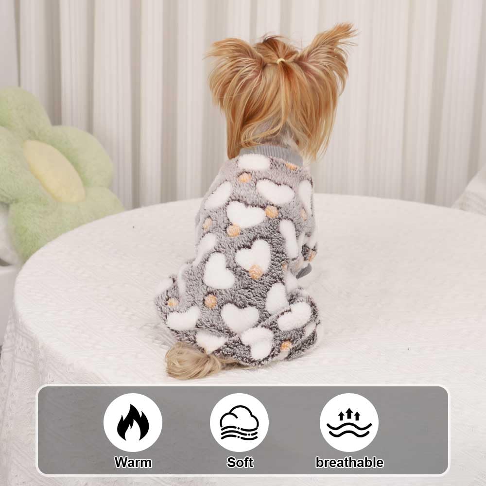 Sebaoyu soft plush collar dog clothes with flexible fit