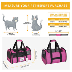 SECLATO cat carrier durable fabric for long lasting travel protection