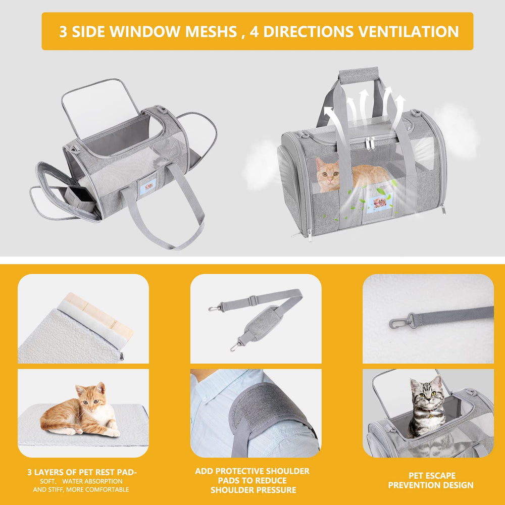 SECLATO carrier foldable bowl inside for convenient pet meals on move