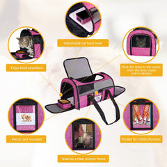 SECLATO cat carrier removable fleece mat for easy cleaning