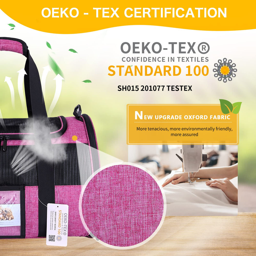 SECLATO cat carrier side mesh windows promote breathability and reduce anxiety