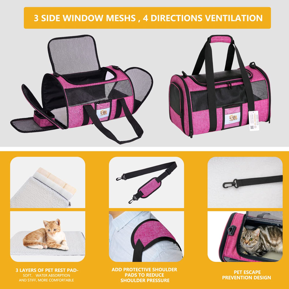 SECLATO cat carrier soft wool pad keeps pets comfy on trips