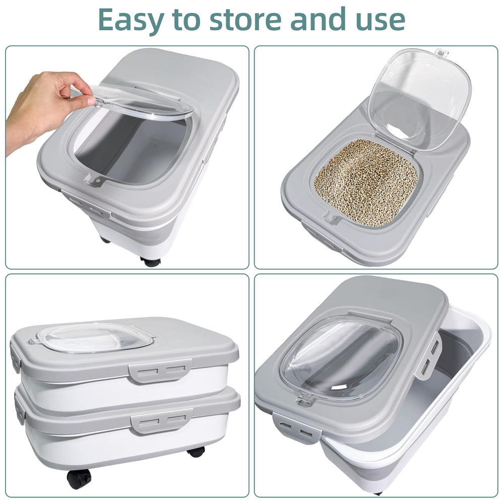 SECOAT portable cat litter storage ideal for travel and outdoor use