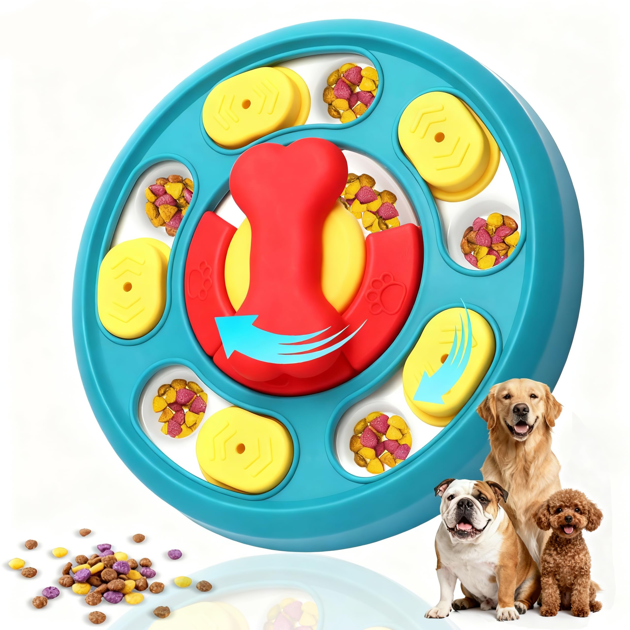 Secyba interactive dog toy puzzle focus for mental stimulation during meals.
