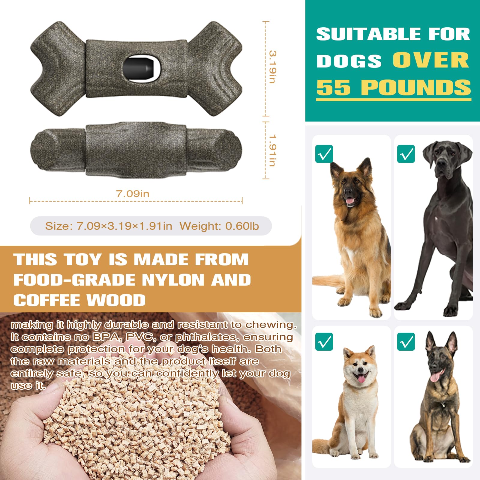 Sedioso Dog chew toy tree-branch design highlights ergonomic grip and engaging play.