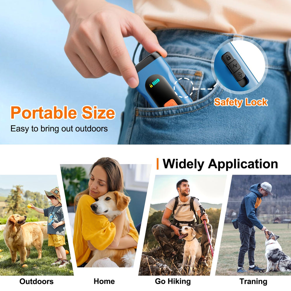 SEDULAN dog bark deterrent blue compact-design fits small spaces for travel training