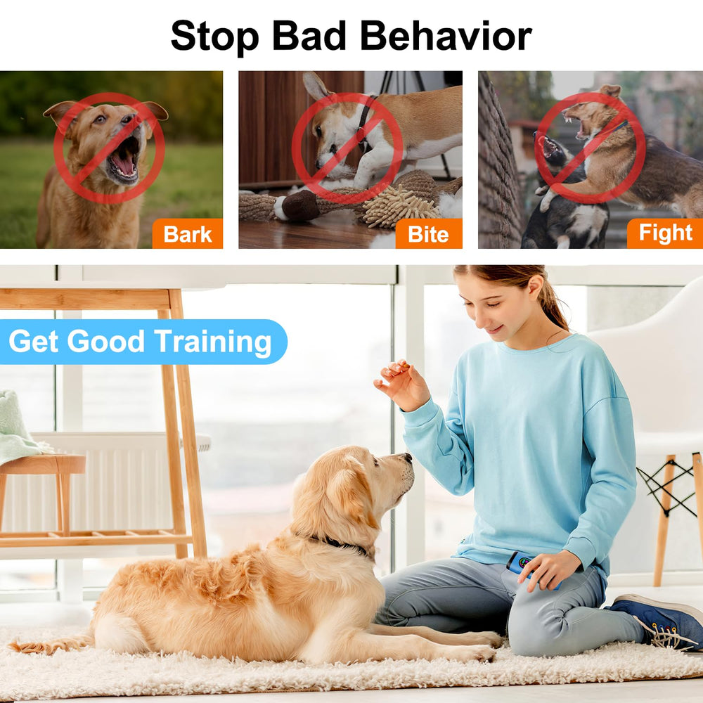 SEDULAN dog bark deterrent blue digital-display shows mode and battery life