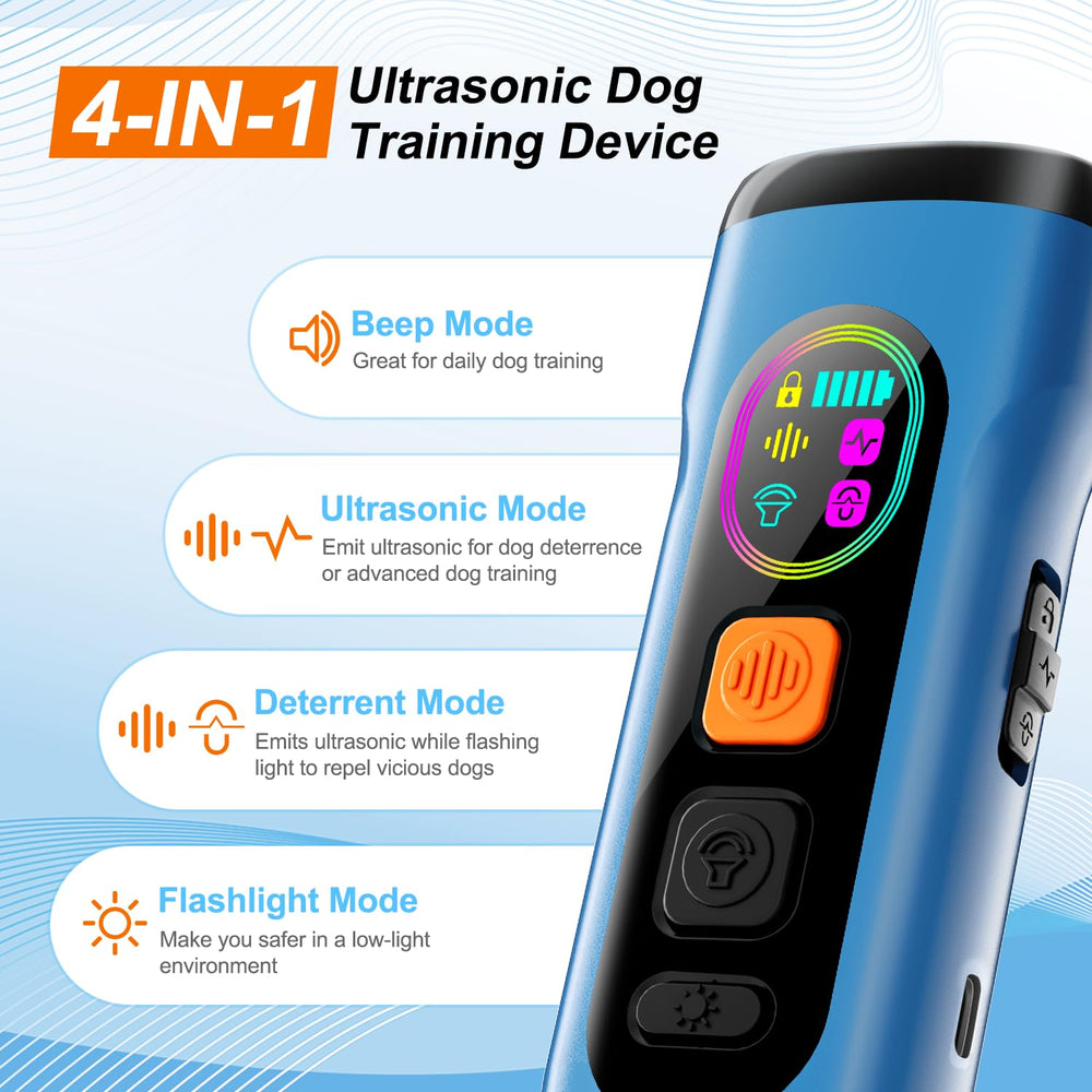 SEDULAN dog bark deterrent blue side view for indoor outdoor training convenience