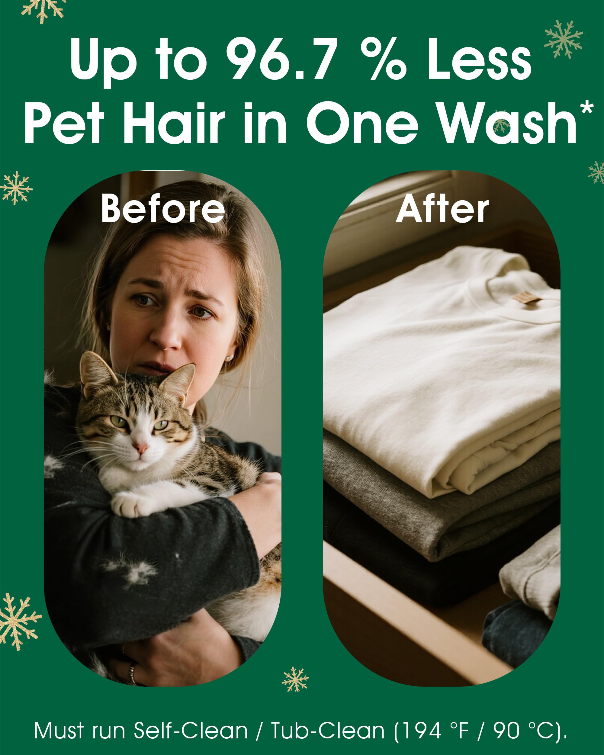Seedshub Pet Hair Remover powder-form highlights easy dosing and hair dissolution.