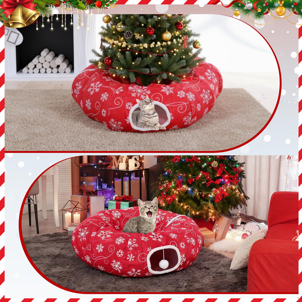 Seeloowy Snowflake pattern red white detail enhances holiday charm and comfort.