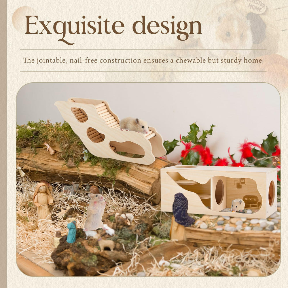 Seenelling open-bottom hideout design encourages digging and interactive play.