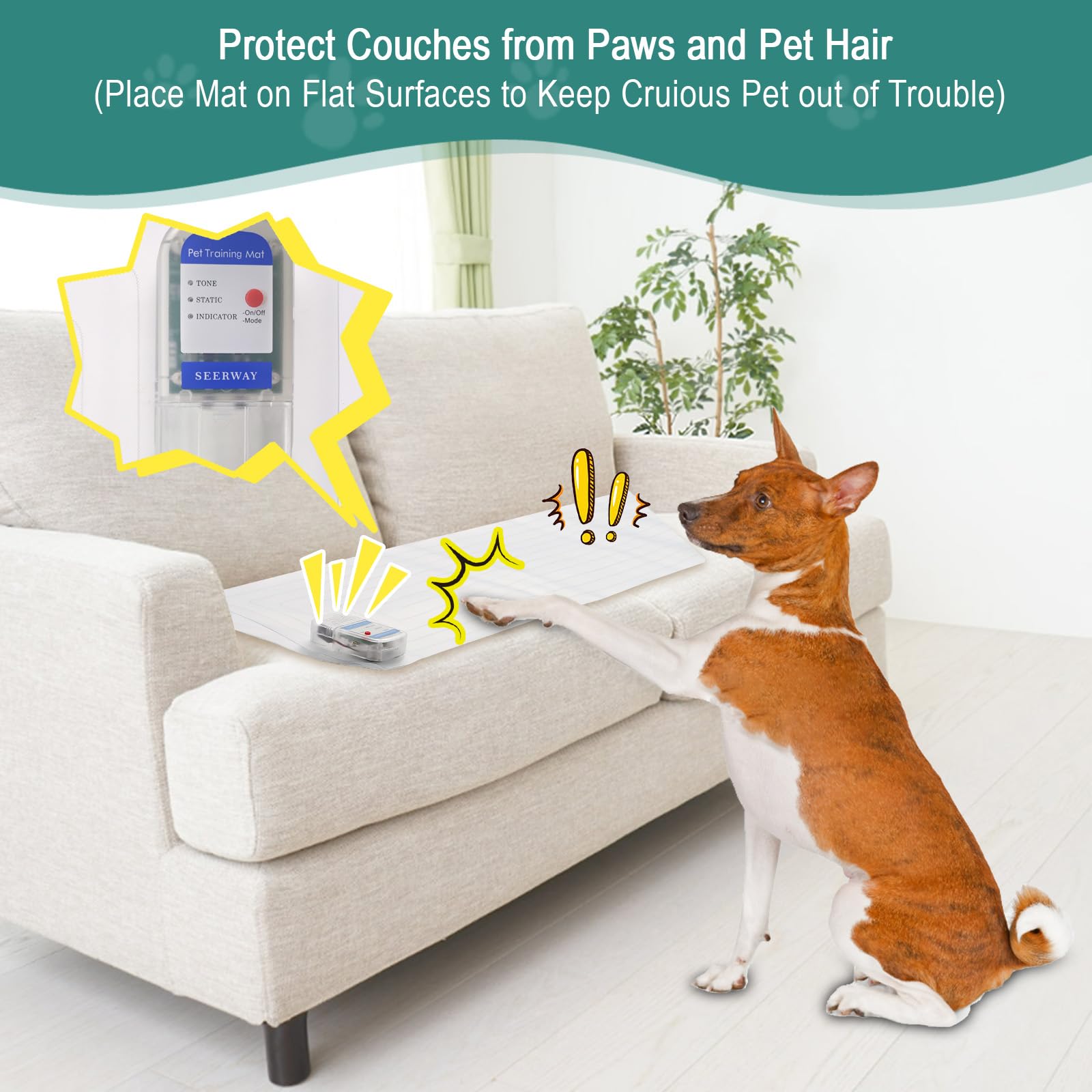 SEERWAY Electric Pet Training Mat placed by bed helps protect sleep zones.