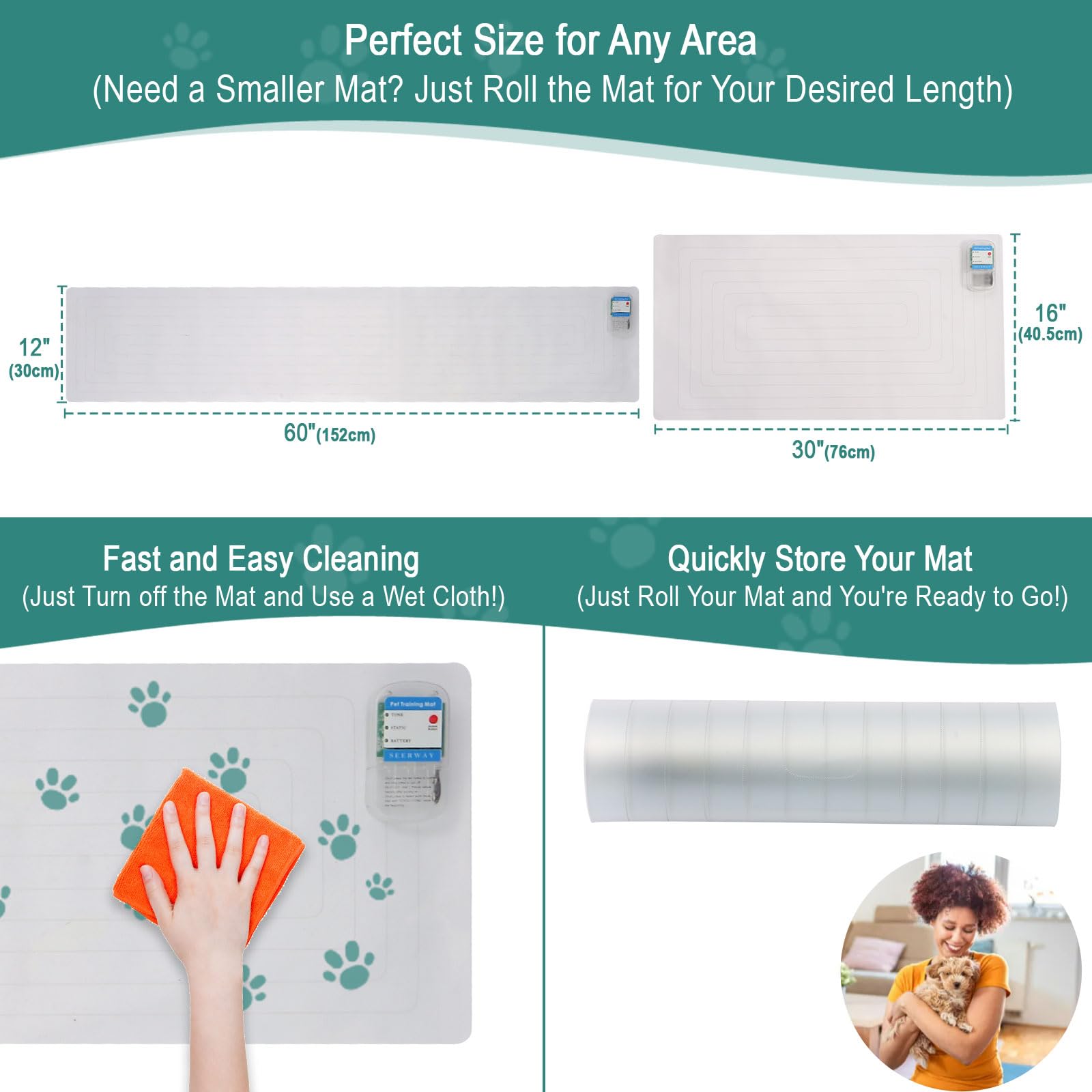 SEERWAY Scat Mat durable soft PVC construction for long-term use.