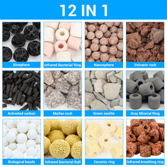 Segarty 12in1 bio media biological beads supporting beneficial bacteria in tanks.