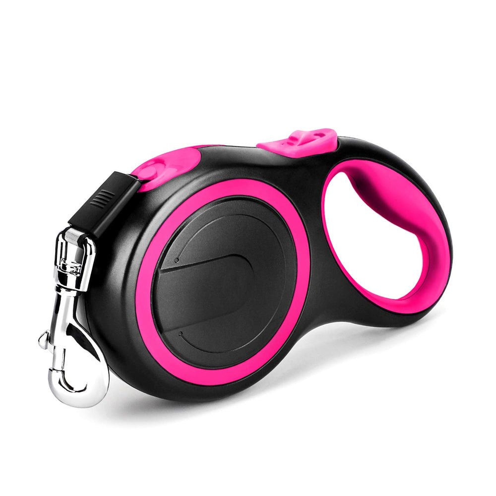 Segarty 26ft retractable pink leash enables comfortable, controlled outdoor walks.