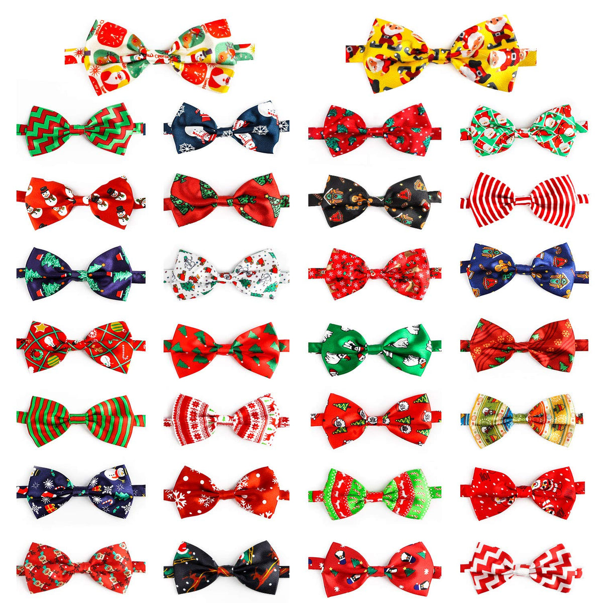 Segarty dog bow tie packaging shows multiple color options for quick outfit changes