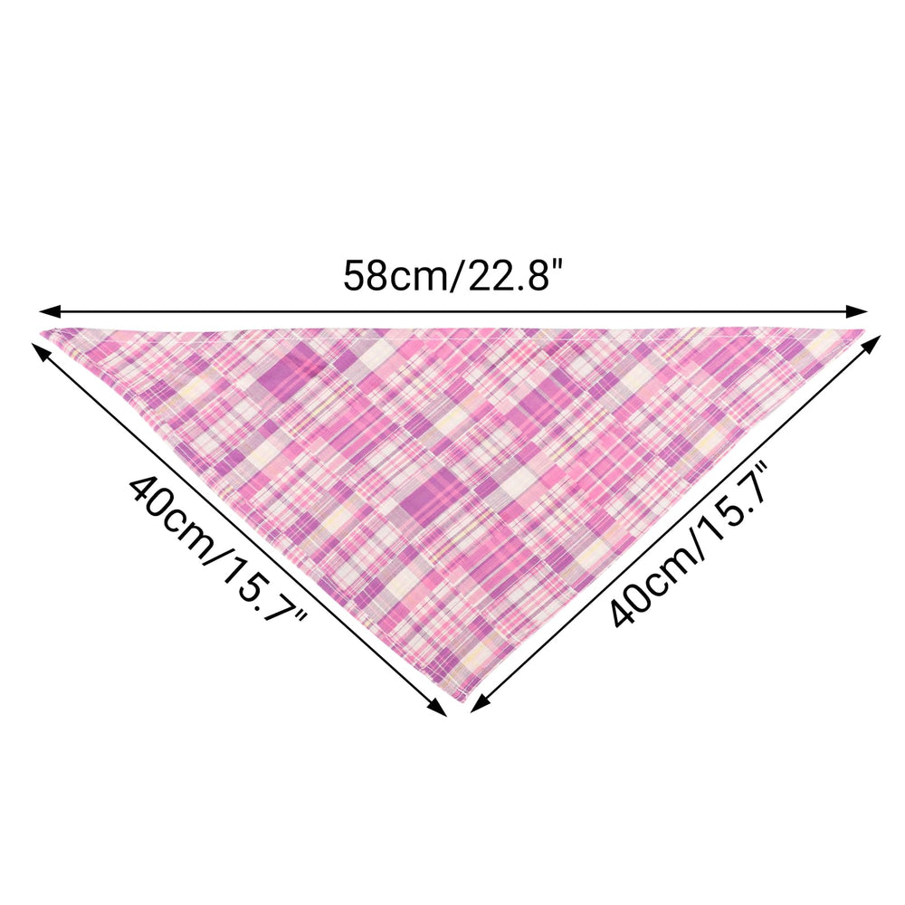 Segarty pet bandana plaid with adjustable knot for a secure, comfortable fit