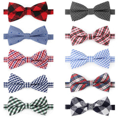 Segarty puppy bow ties assortment flatlay for versatile pet styling ideas and photos