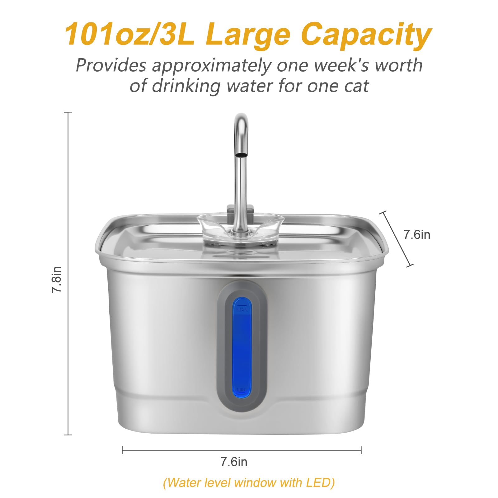 SEIRMEP replacement filters and 8 sponges simplify maintenance and water freshness.