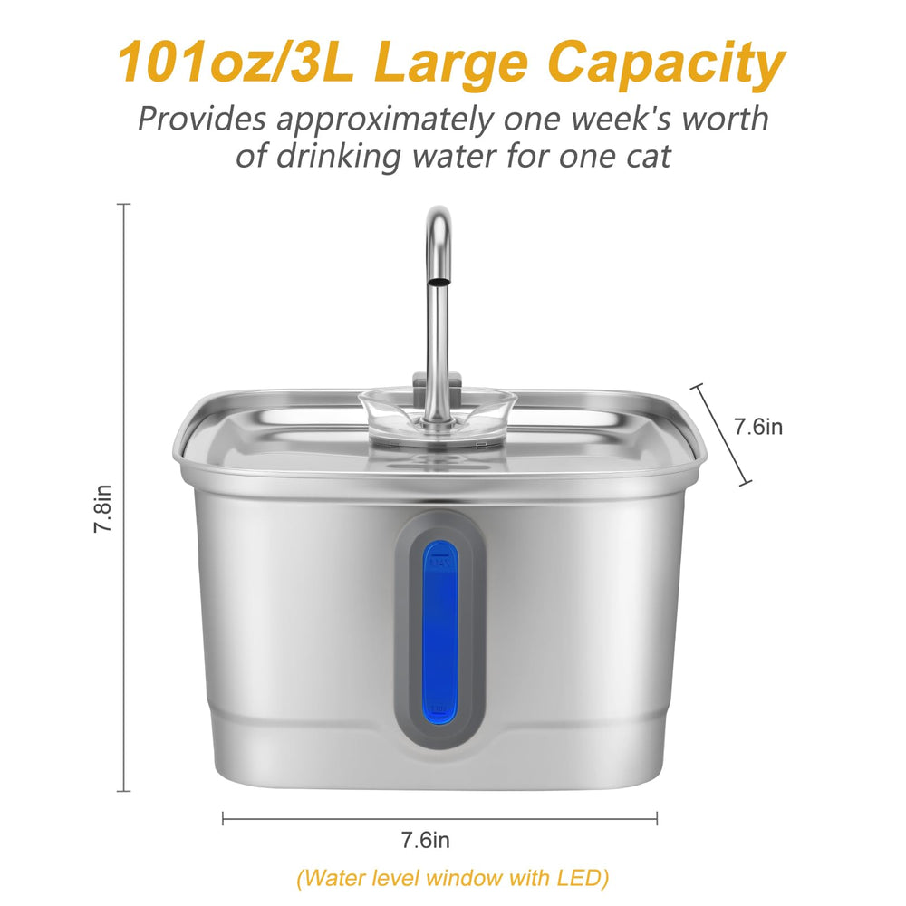 SEIRMEP replacement filters and 8 sponges simplify maintenance and water freshness.