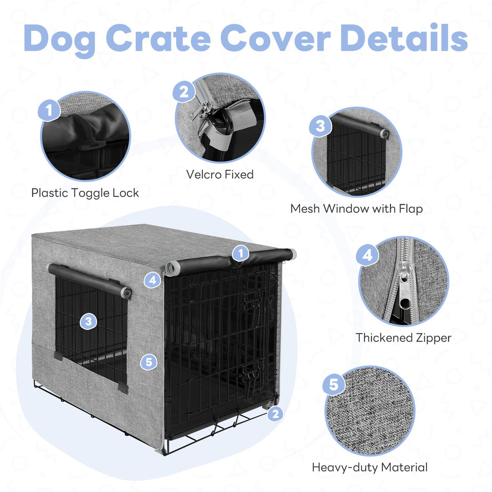 Seiyierr dog crate cover durable polyester shields from wind and dust