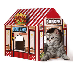 SEKAM Burger Shop Cat House for cozy naps and playful exploration.