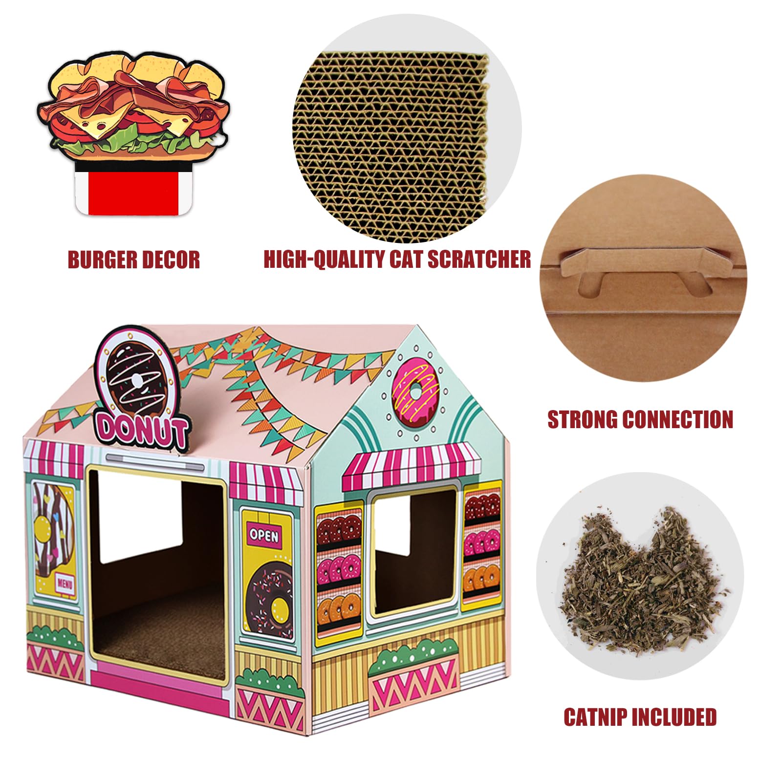SEKAM Donut Shop Cat House interior nook showing roomy space and windows.