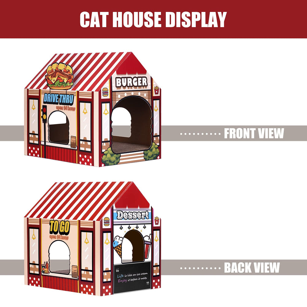 SEKAM spacious cat hideaway with large entry and 3 windows.