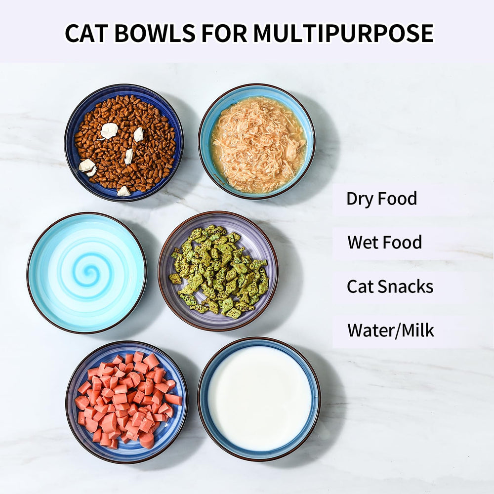 Selamica cat-bowl stackable saves cabinet space and easy storage