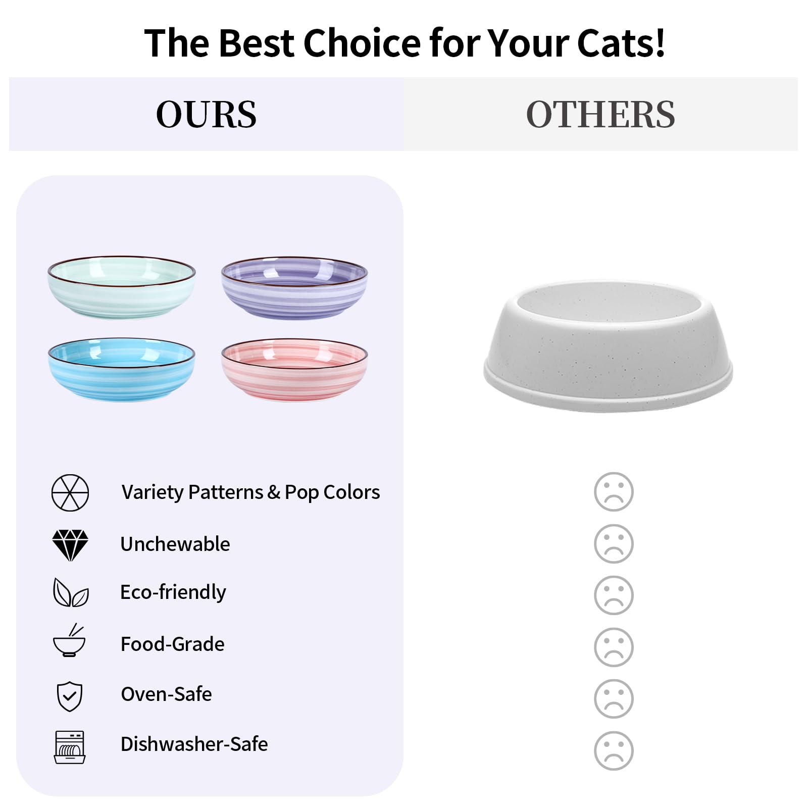 Selamica cat bowls dishwasher-safe offer easy cleaning and quick re-use.