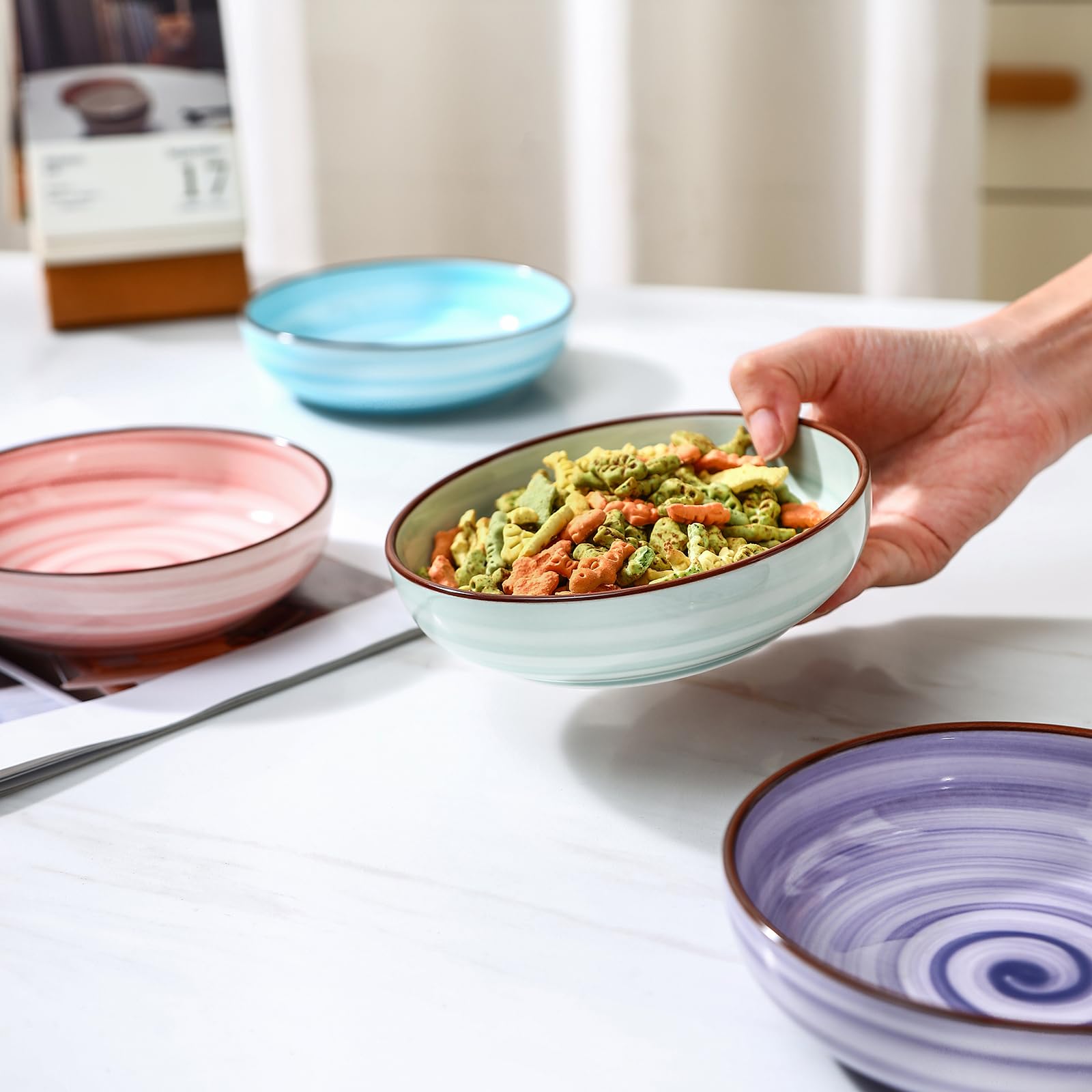 Selamica cat bowls multi-pet-use suit households with several pets or unfamiliar guests.