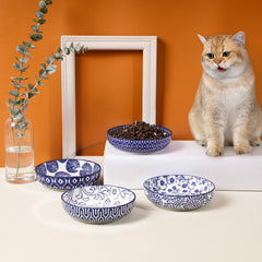 Selamica inside-outside patterned bowls display vivid colors for playful mealtimes.