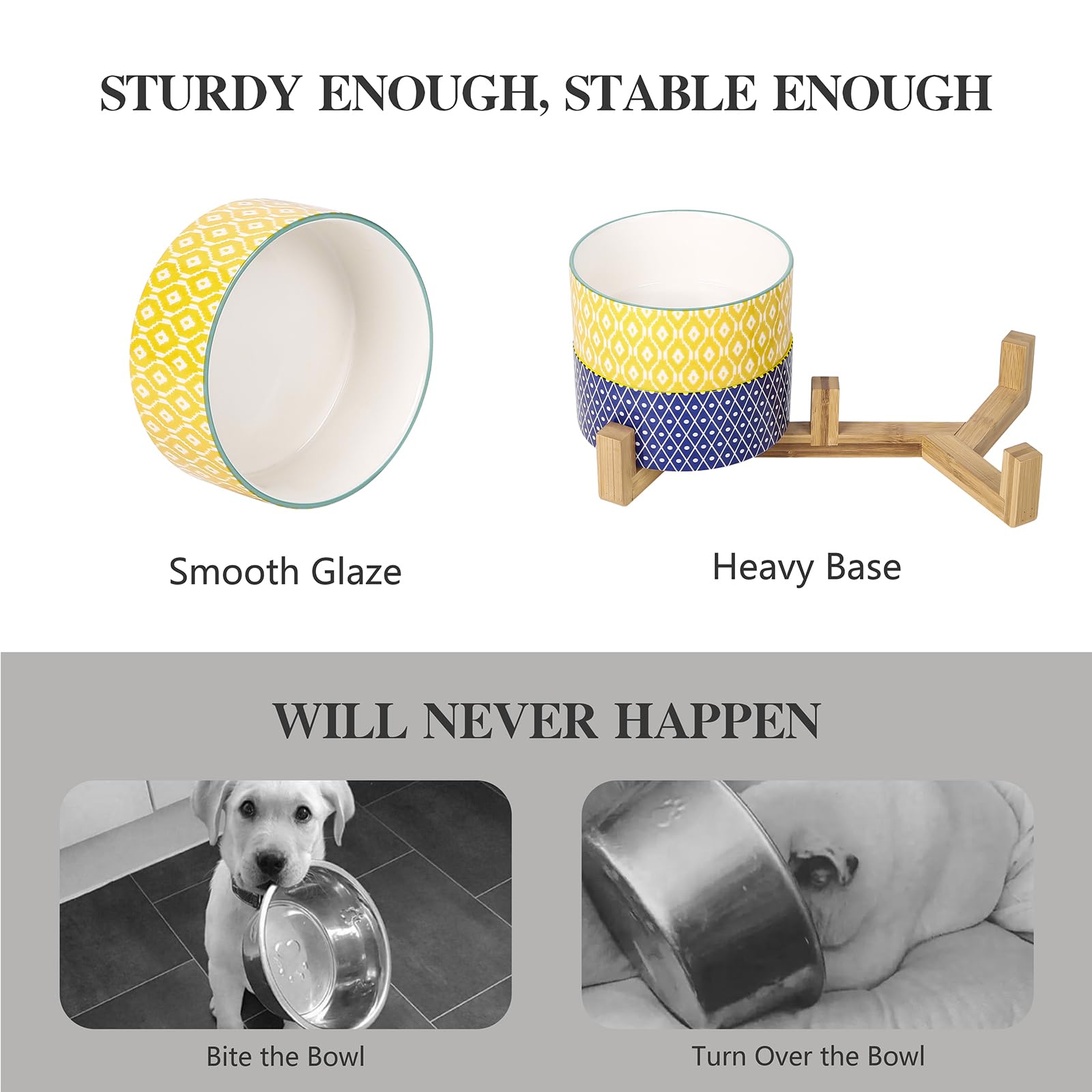 Selamica wide-mouth design—easy access and reduced spills during meals.