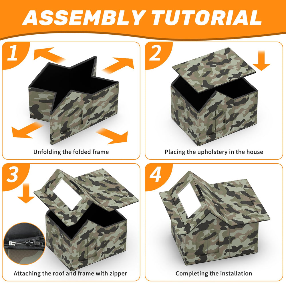 SELBATON Outdoor Cat House soft-mat-removable offers cozy, washable comfort for resting pets