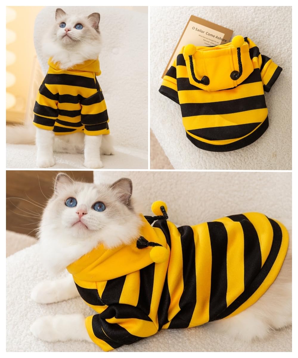 Selena pet bee striped costume ideal for cute photos