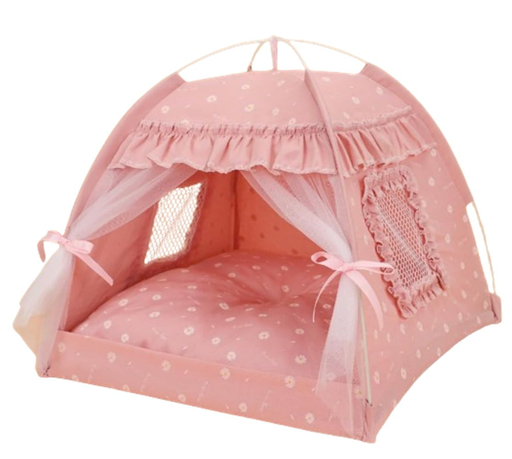 Selena cat bed tent pink portable nest for indoor and outdoor use