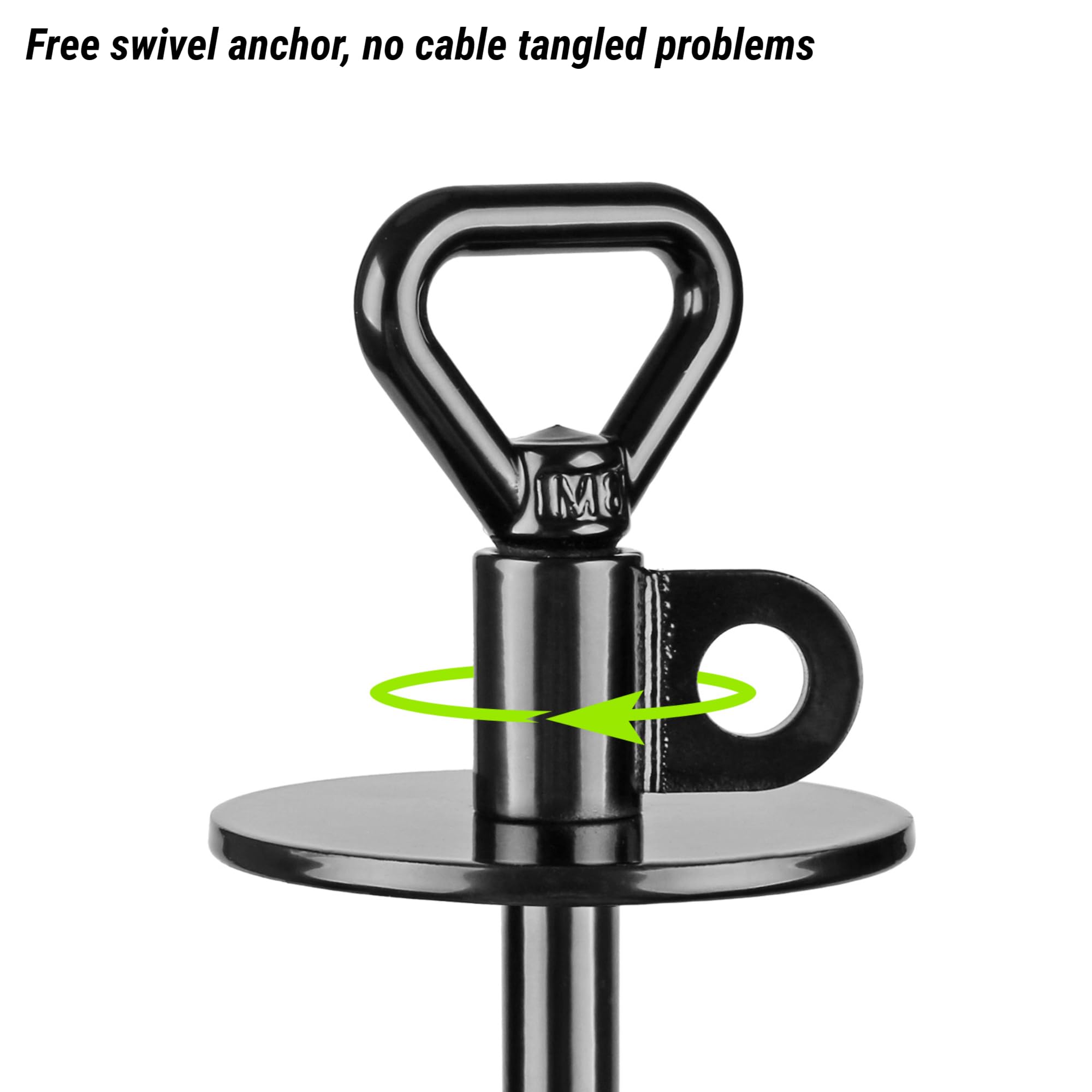 SELEWARE heavy-duty stake supports large dogs up to 220 lbs safely.