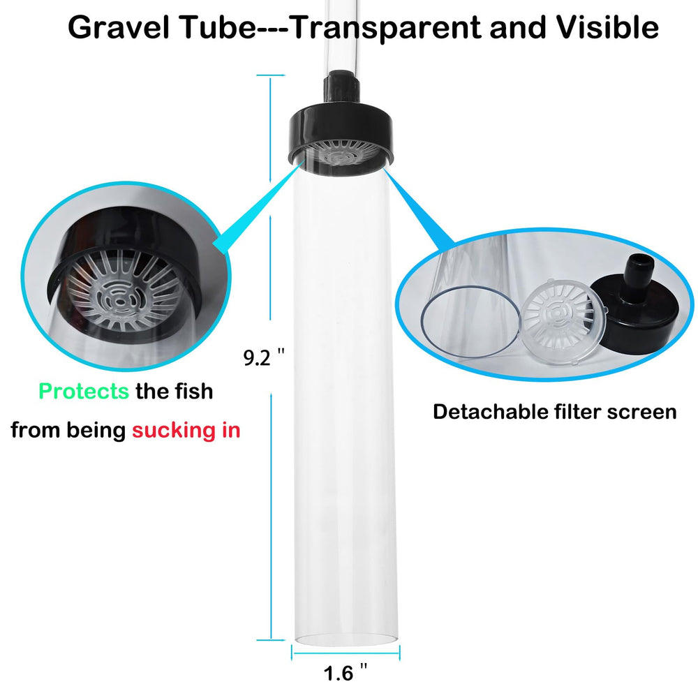 Seltomer water-change flow image highlighting efficient waste removal for clean tanks.