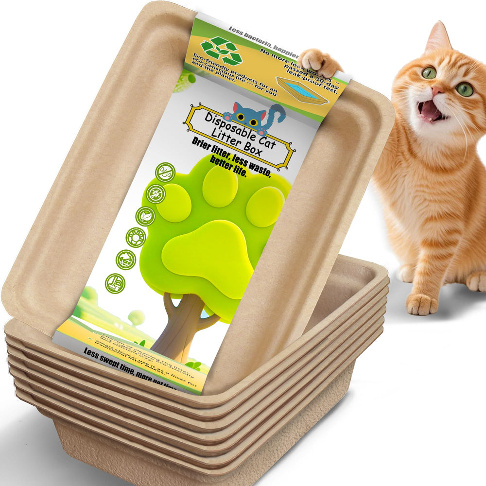 SEMEDOYO large disposable cat litter box ideal for indoor use with adult cats.
