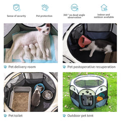 SENCONE foldable playpen pops up quickly for on-the-go pet adventures.
