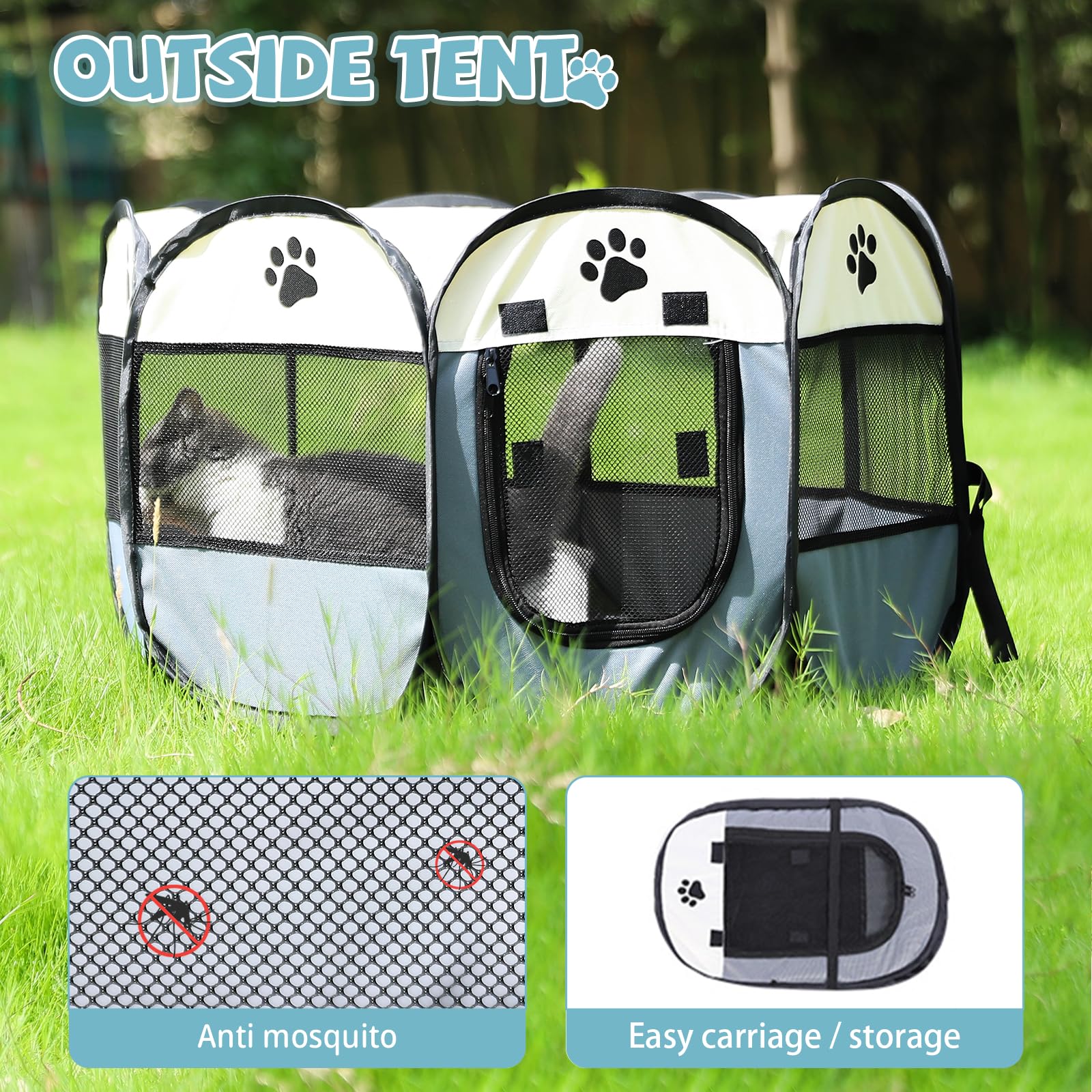 Compact, travel-ready design ideal for camping and pet care on the go.